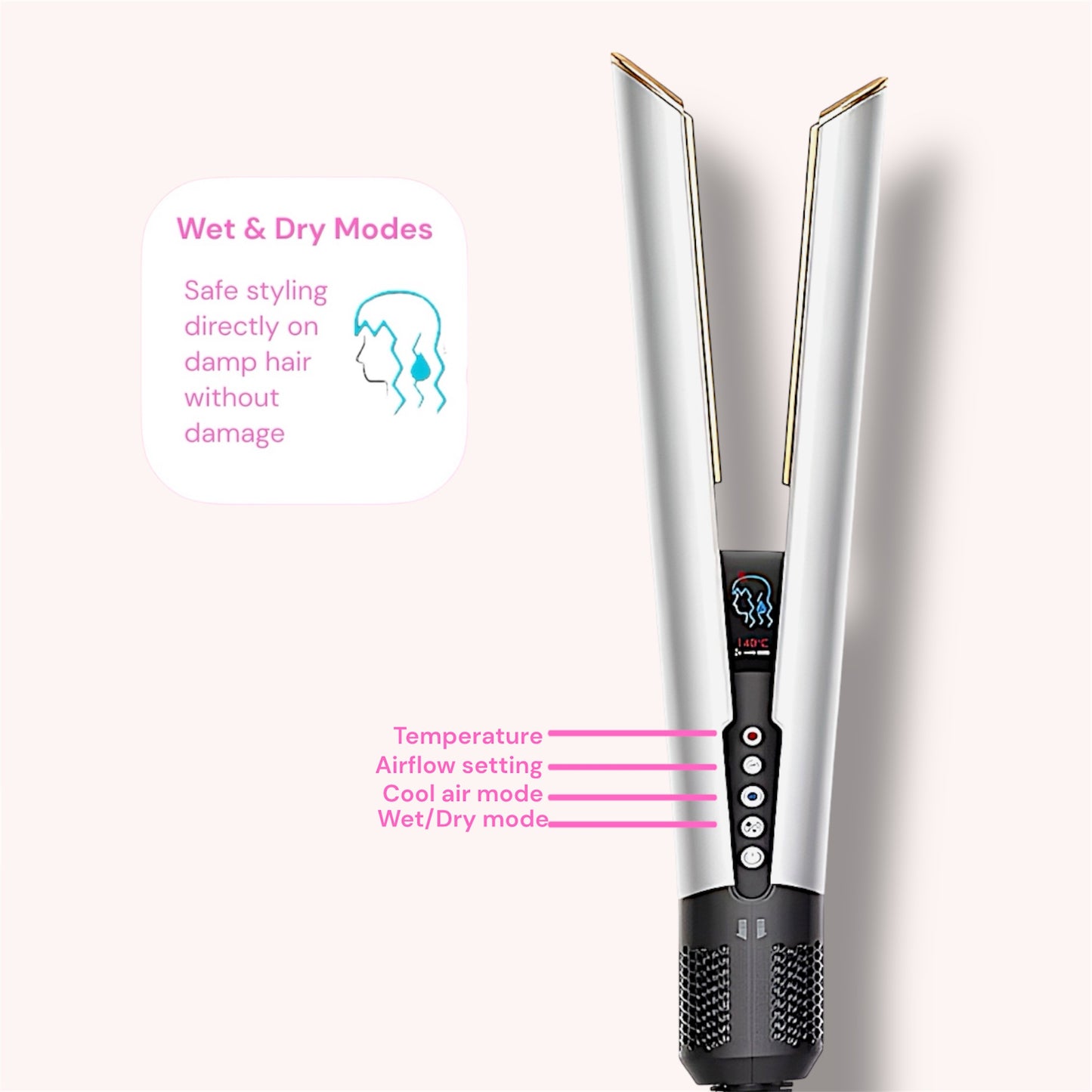 Vynuvelle Wet-Dry 2-in-1 Air Straightener