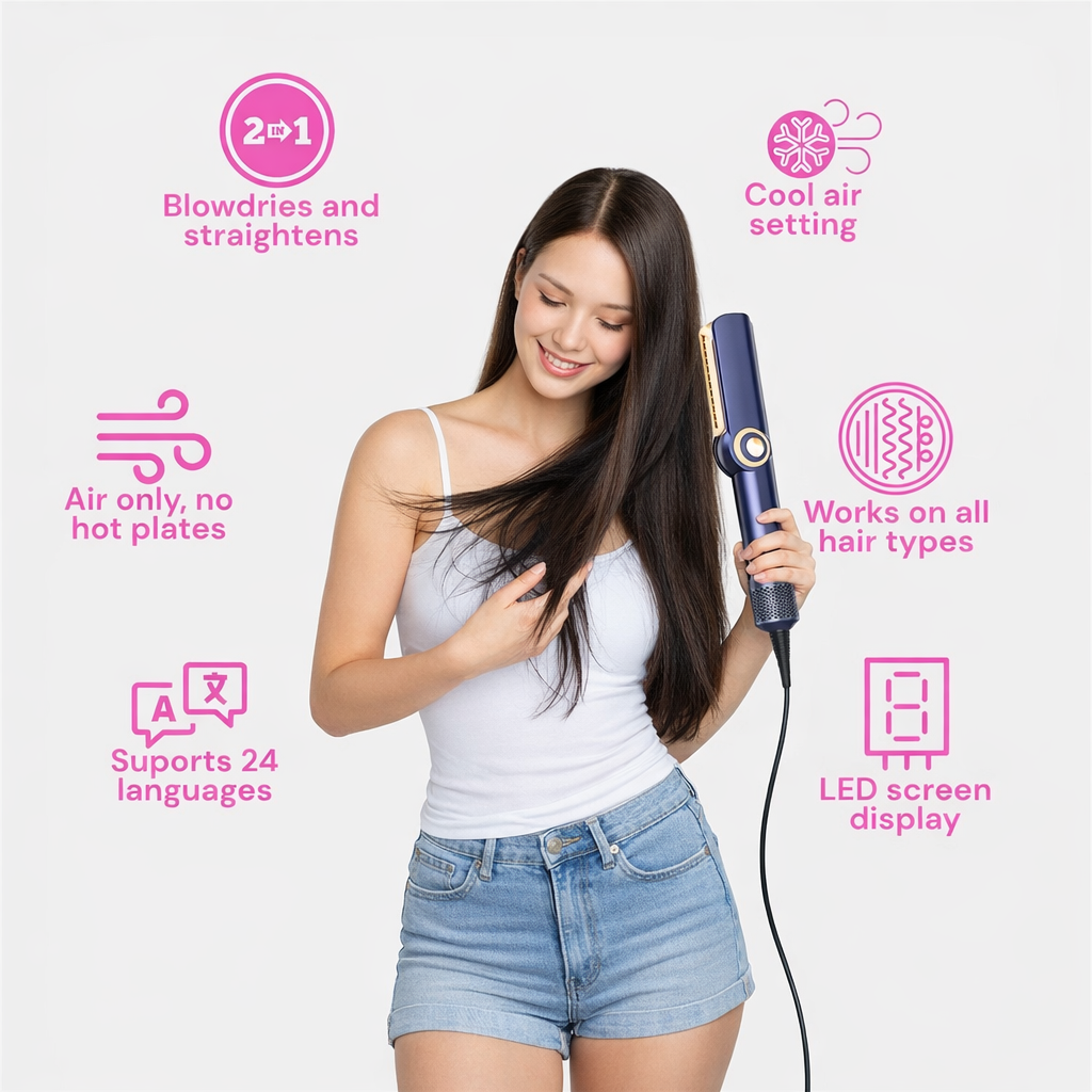 Vynuvelle Wet-to-Dry 2-in-1 Air Straightener